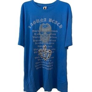 Corona Del Mar T Shirt Blue Laguna Beach Blue 3XL  XXXL